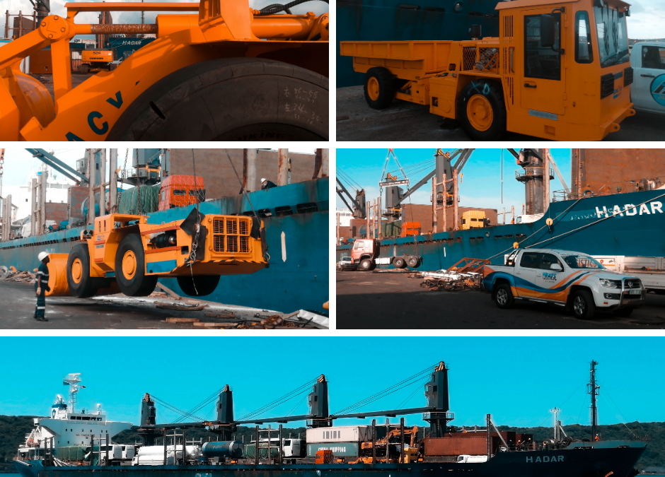 FROM CRATES TO LARGE MINING TRUCKING EQUIPMENT/ MV HADAR – DURBAN